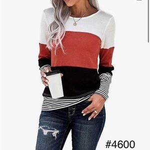 Colorblock Long Sleeve Top